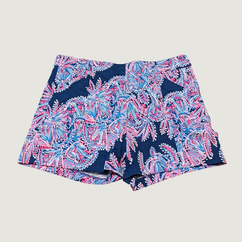 Lilly Pulitzer Arabeth Shorts Womens 6 Miss Shell Tropical Preppy Floral Summer